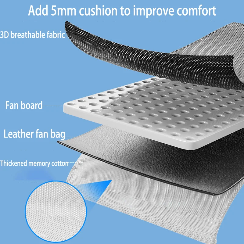 12V Ventilated Seat Cushion Cooling Seat Cushion Summer Cool Blow 10Fans USB Seat Cover Ventilated Seat Car Accessories