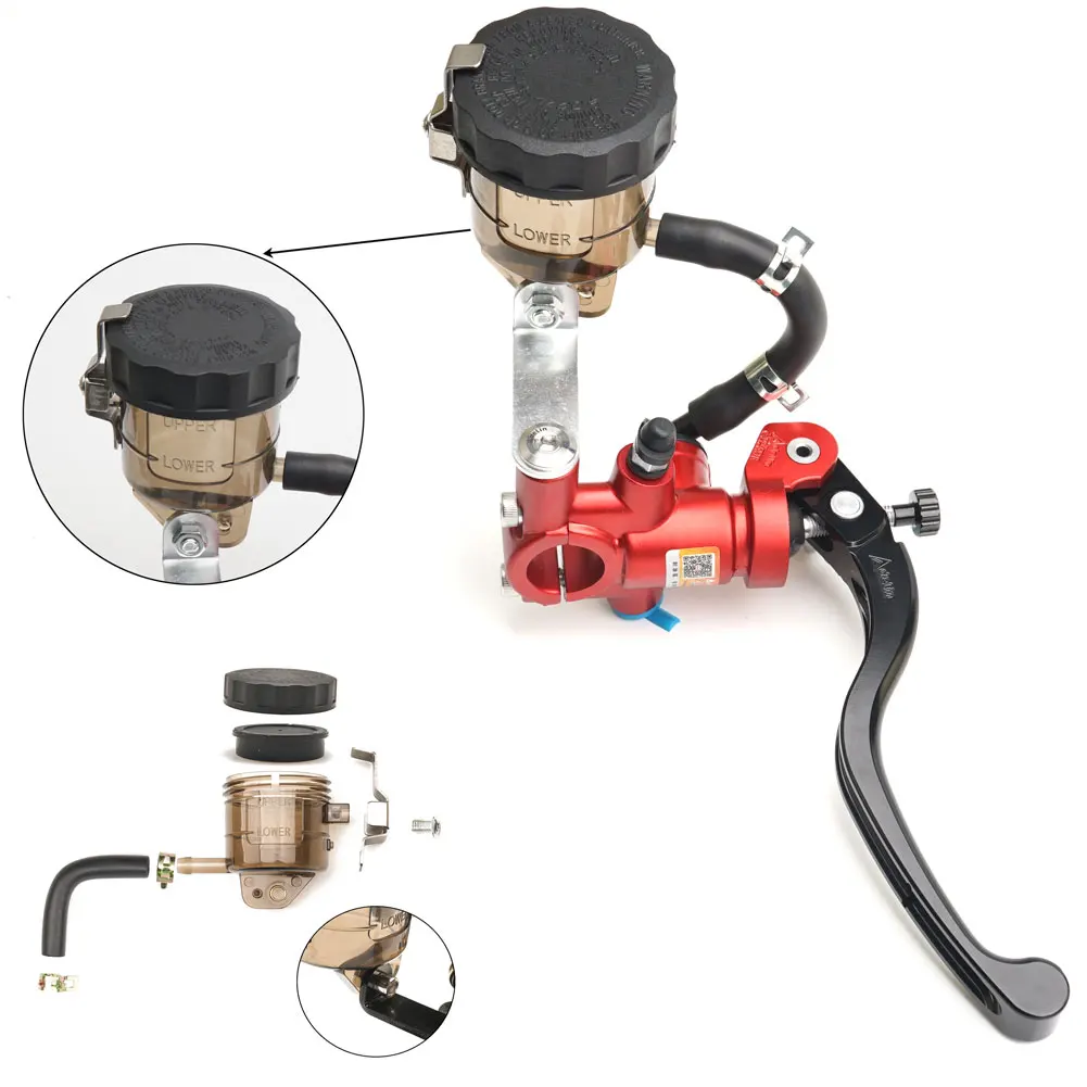 Adelin 14-19 مللي متر دراجة نارية شعاعي تصاعد الفرامل أسطوانة رئيسية مخلب مضخة هيدروليكية CNC الفرامل رافعة لهوندا ياماها كاواساكي