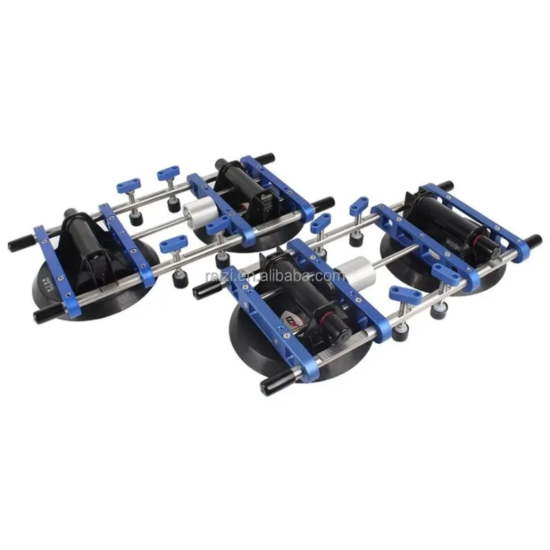 Granite Marble Stone Seam Setter Manual Vacuum Suction Cups for Slab Countertop Joining Leveling 8 Inch 200mm Dual Cups