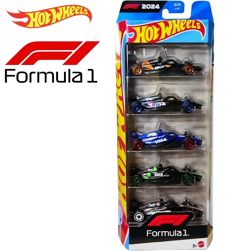 Mattel Hot Wheels X Formula 1 1/64 5 Packs Moneygram Haas F1 Team Kick Sauber F1 Team Collectible Car Toys Diecast Vehicle