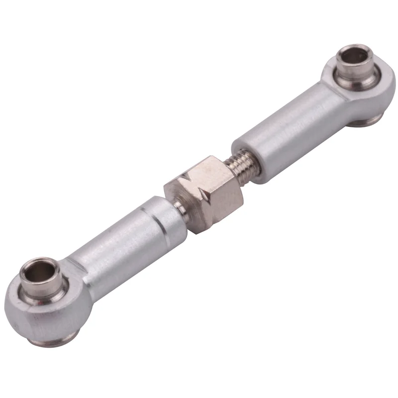 REPLA-20X RC Steering Rod CNC Machining Aluminum Alloy Steering Linkage Rod Set For WPL 1608T,Grey