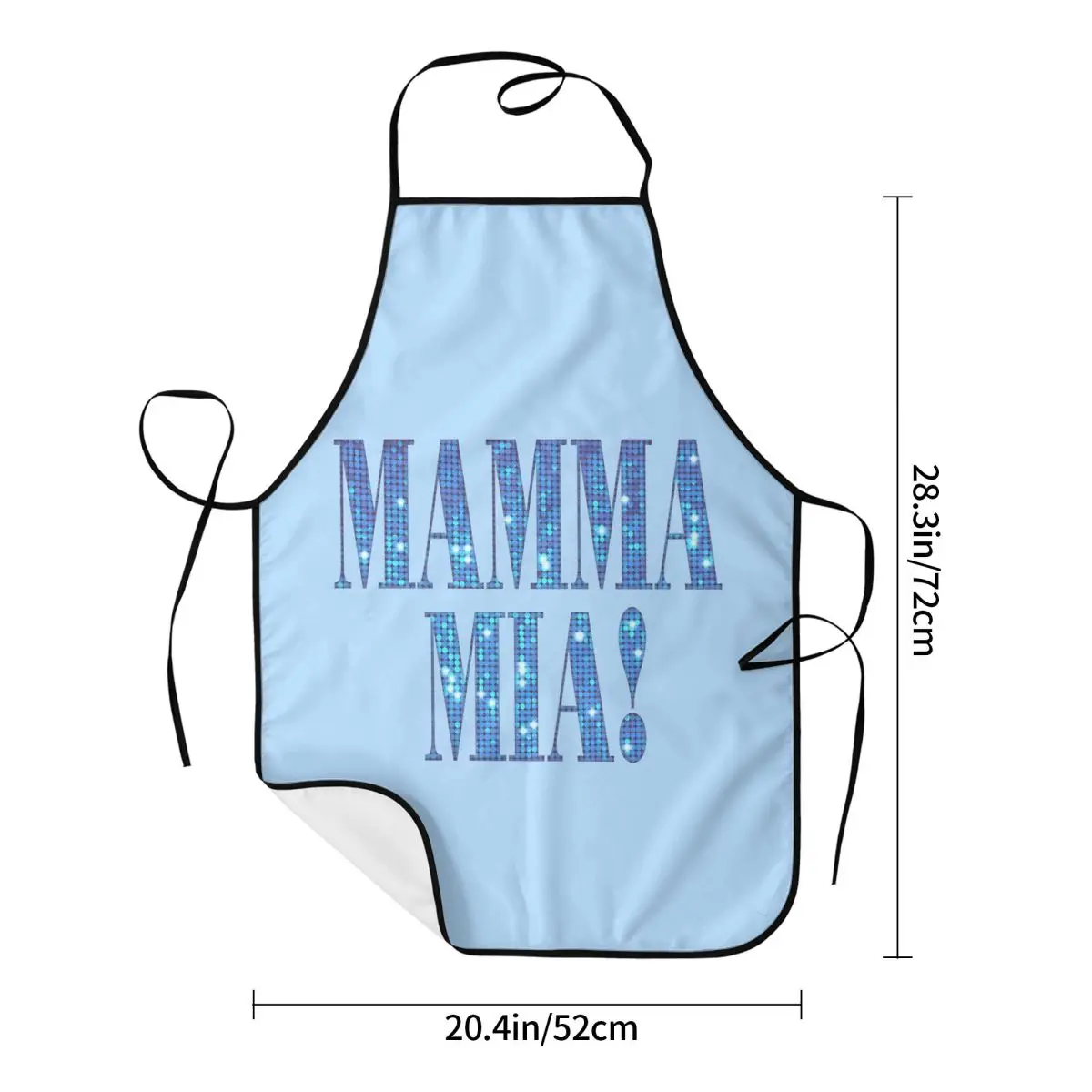 Mamma Mia -disco Aprons Chef Cooking Cuisine Tablier Sleeveless Bib Kitchen Cleaning Pinafore for Women Men Painting