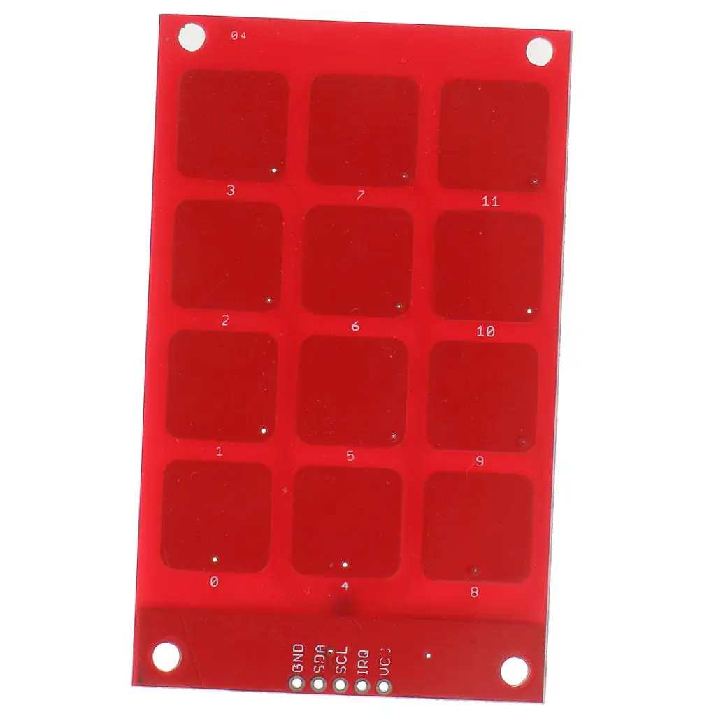 MPR121 Capacitive Touch Panel Mini Keyboard I2C Output Plastic Push Button Board for Arduino Controls