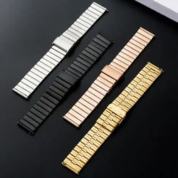 20mm 22mm Quick Release Stainless Steel Band Metal Watch Strap Loop For Samsung Huawei Huami Black Silver Light Bands