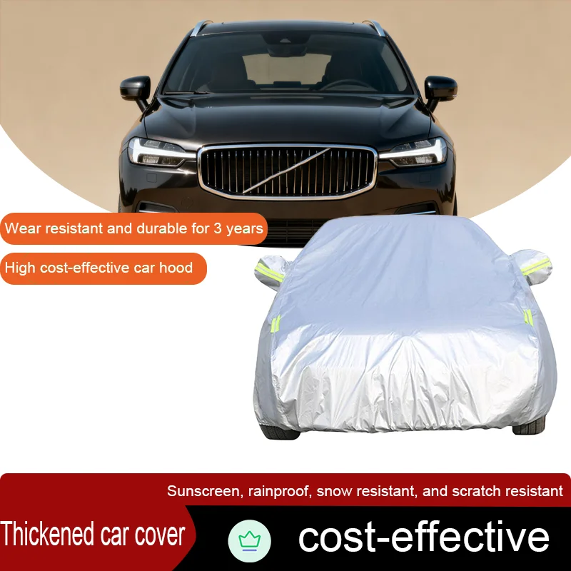For the Volvo XC60 SUV, a complete set of outdoor sunshade, UV protection, snow rain dust cover, and thickened car cover