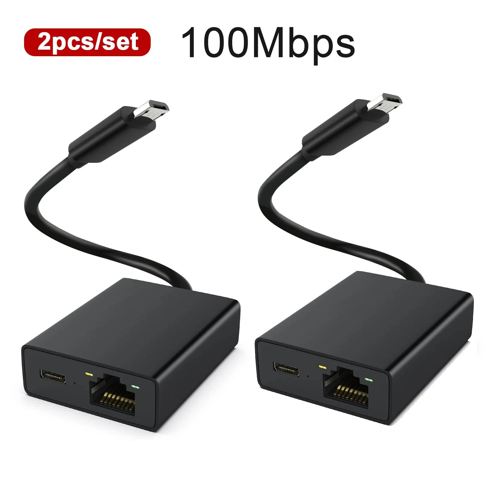 100 Mbit/s 1000 Mbit/s Ethernet-Adapter für Fire TV Stick Micro USB auf RJ45 Ethernet-Netzwerkkarte für kompatiblen Fire TV Stick