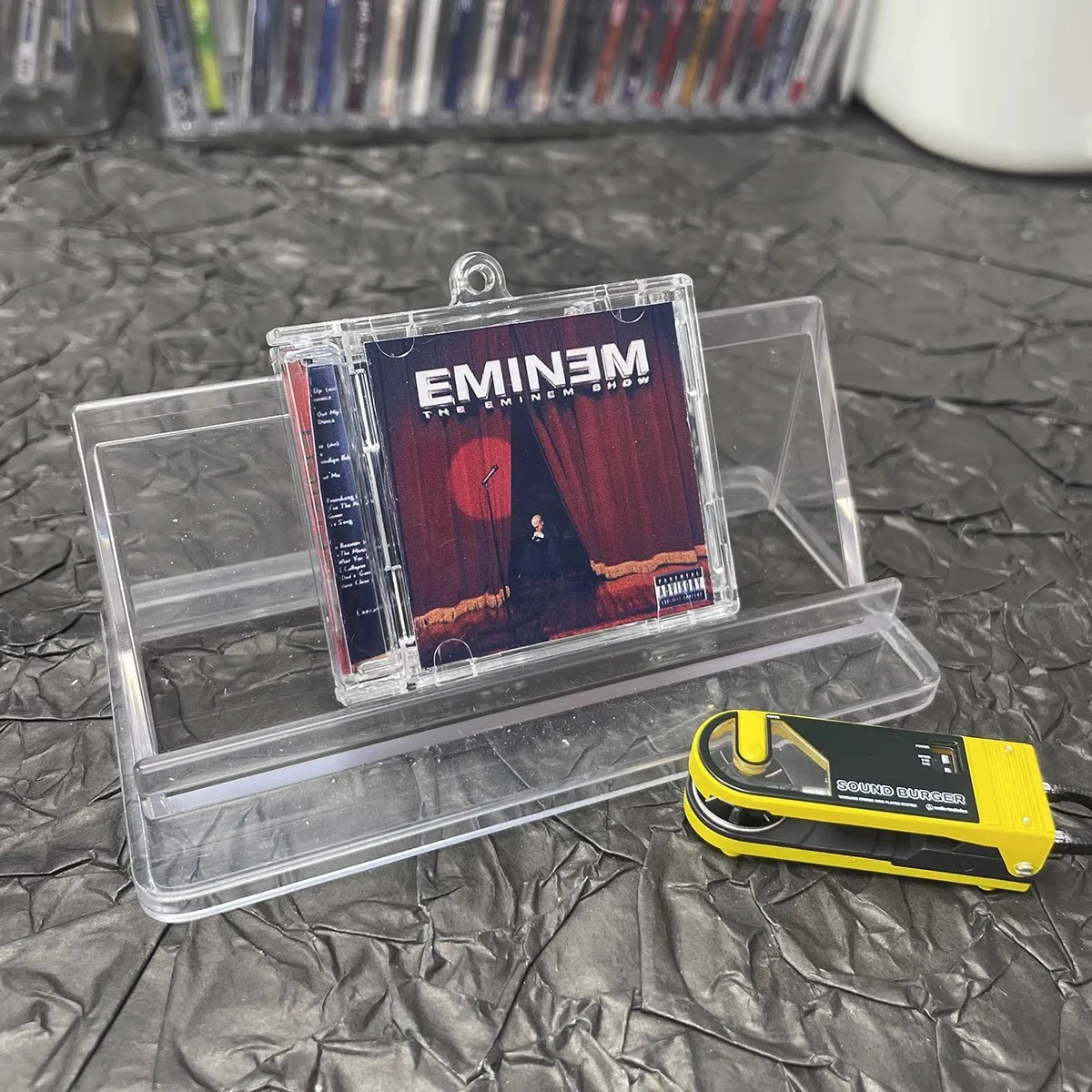 Hip hop Slim Shady MINI Music CD NFC Keychain Play Song The Eminem
