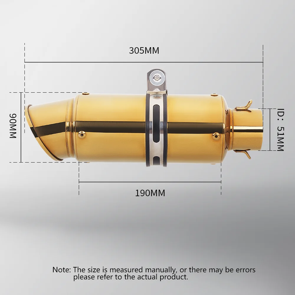 Universal, 51mm exhaust silencer for motorcycles, dirt bike, atv, removable, db killer, exhaust tips, stainless steel