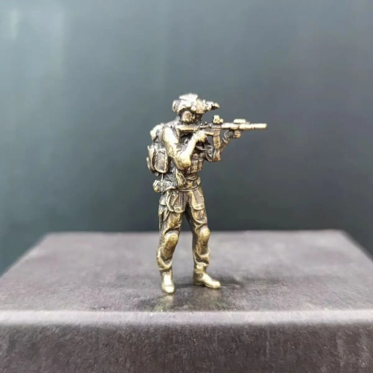 Brass Special Forces Soldier Modern Target US Soldier Two-person Soldier Miniaturized Scene Figurine