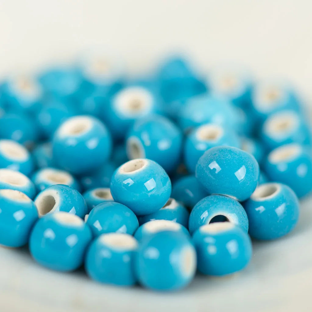 7 #100pcs cina perline in ceramica non fiore di vetro perline in porcellana per gioielli che fanno perline # IY220