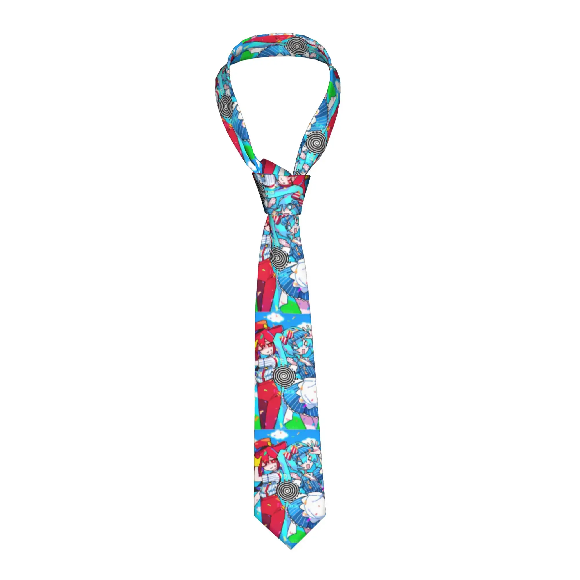 Mesmerizer Kasane Teto Hatsune Miku Neckties Unisex Skinny 8 cm Narrow Neck Tie Anime for Men Suits Accessories Gravatas Wedding