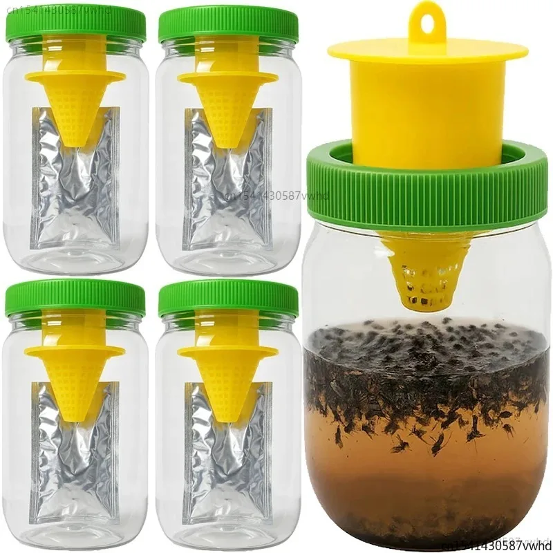 Reusable Hanging Insect Traps Outdoor Fly Wasp Asian Hornet Catcher Garden Orchard Drosophila Attractant Trap Pest Control Tools