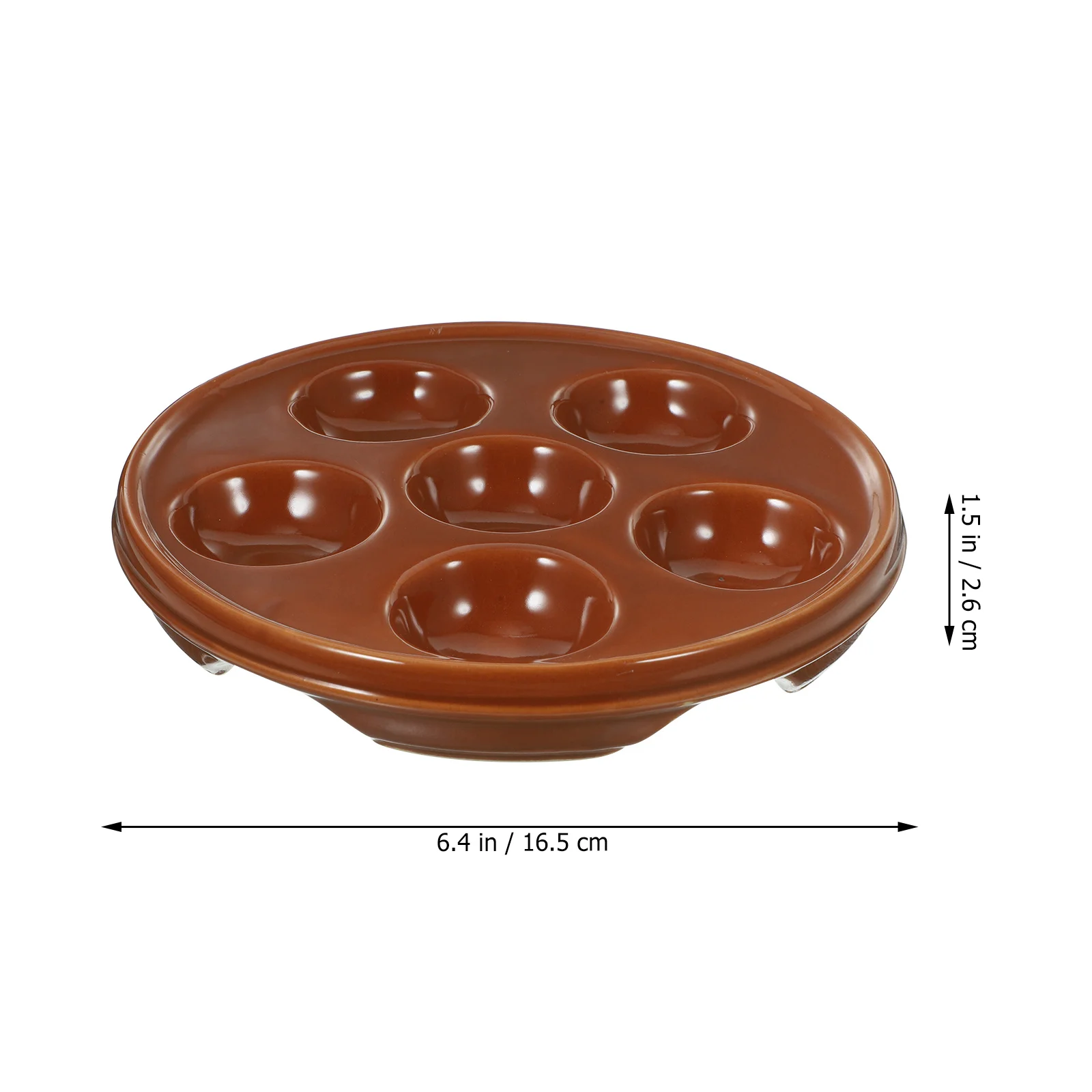 

2Pcs Ceramic Snail Baking Plate 6-Hole Escargot Plate Premium Material Safe Fridge Oven Dishwasher Serve Abalone Sushi Takoyaki