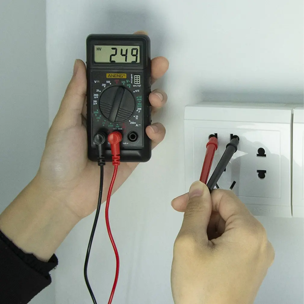 DT-182 Digital Mini Multimeter DC/AC Voltage Current Meter Handheld Pocket Voltmeter Ammeter Diode Triode Tester Multitester