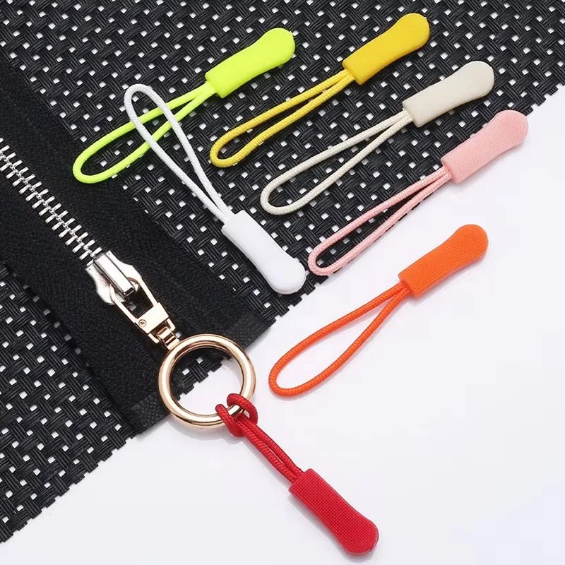 

10/30Pcs Zipper Pull Puller End Fit Rope Tag Replacement Zipper Pulls Cord Extender For Luggage Purses Bag Zipper Pull Cord