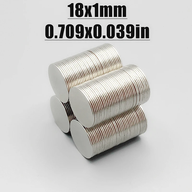 10-500pcs 18x1mm Magnet Neodymium Magnet N35 NdfeB Round Shape 18*1 Magnet Accessory Permanent Magnetic Imanes Fridge Magnets
