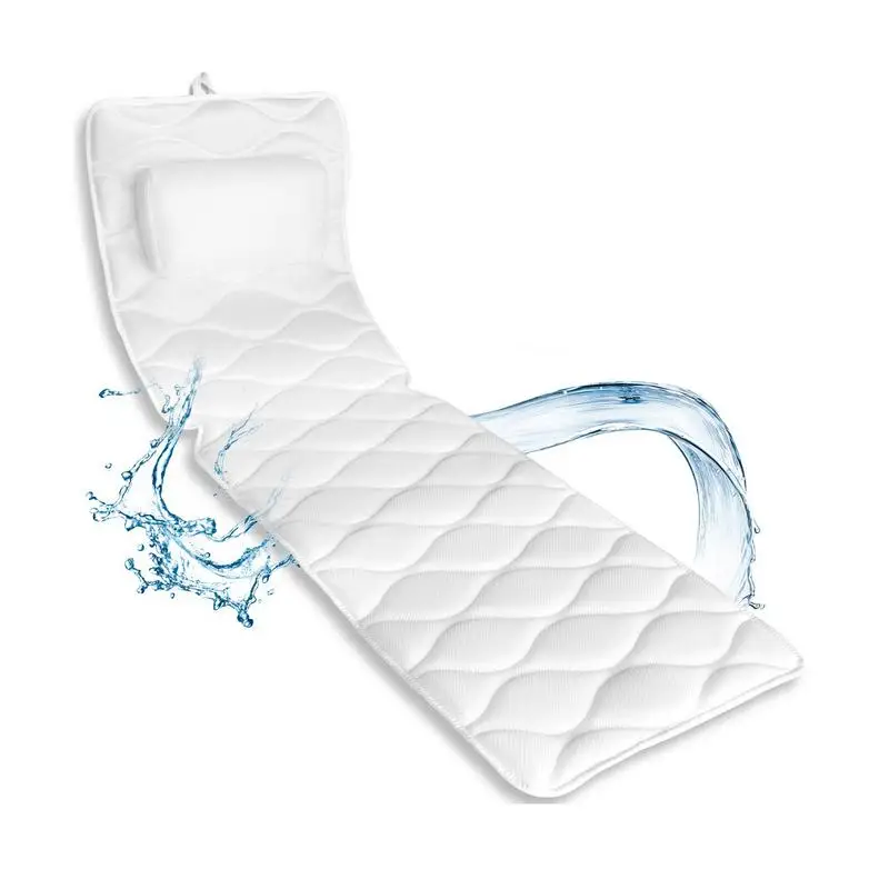 

Bathtub Cushion Mat Non Slip 3D Mesh Spa Head Rest Neck And Back Support With Strong Suction Cups Breathable Bath Pillow