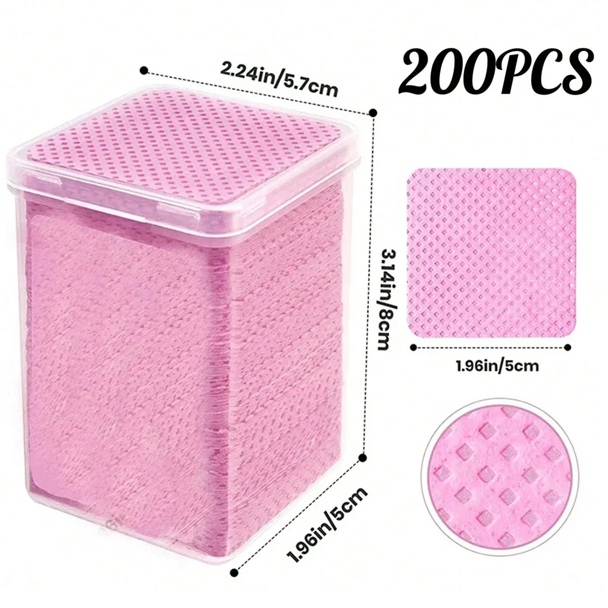 Fusselfreie Wattepads, Nagellackentferner, Tücher, Reinigungswerkzeug, Nagelkunst-Reinigungstücher, Tipps, UV-Gel-Nagellackentfernungspad, Papiertücher – Detail 7