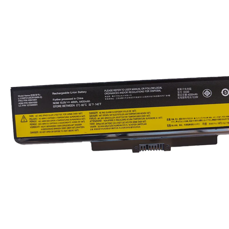 OPUYYM 10,8 V 4400 mAh Laptop-Akku, hochwertig, geeignet für Lenovo E430 V480 B490 E435 E535 E530 B590 B580++