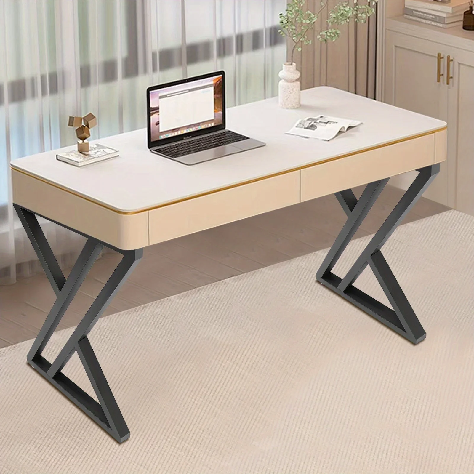 2 patas de mesa de hierro, de alta calidad, adecuadas para dormitorios, hoteles, salas de comedor, restaurantes.