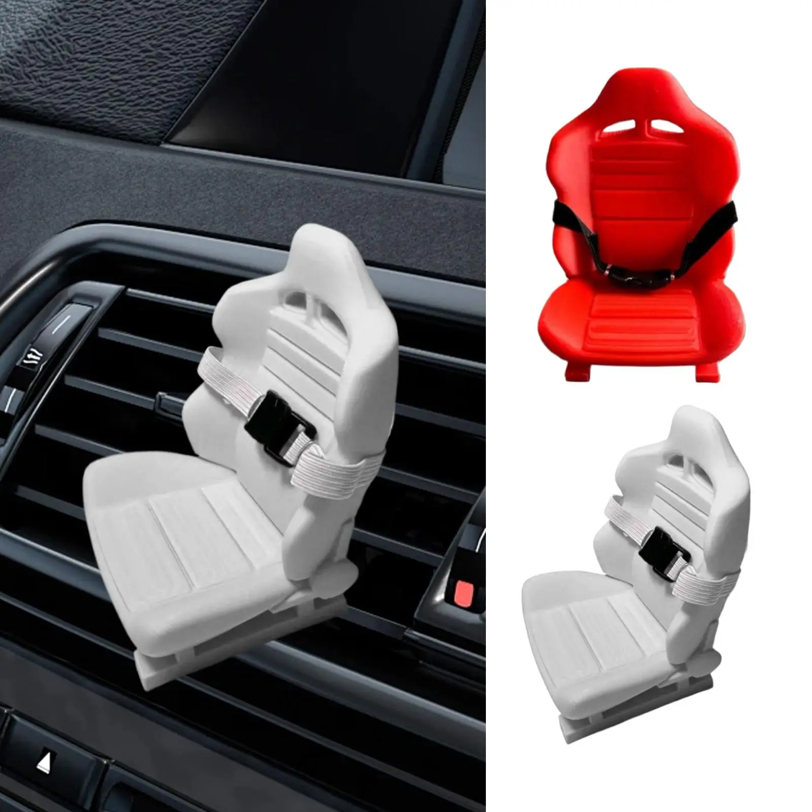 

Car Clips For Vents Seat Shape 3D Cute Car Vent Clips Automotive Interior Accessories For Window Door Air-Conditioning Visor