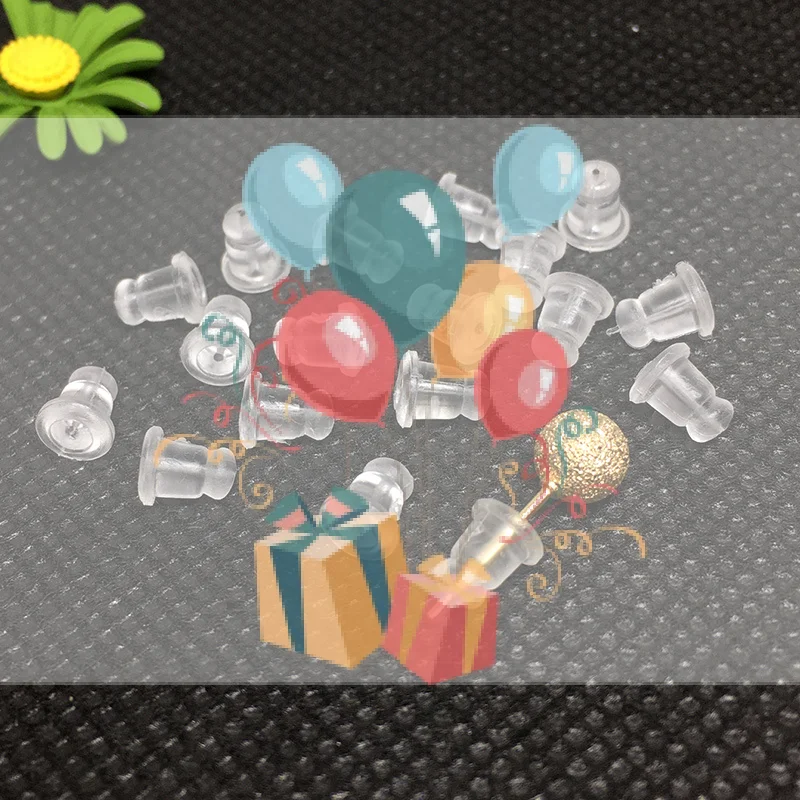 Waterproof Soft Silicone Earring Back Stoppers 200-2000Pcs Secure Fit for Stud Earrings Daily Wear DIY Crafts