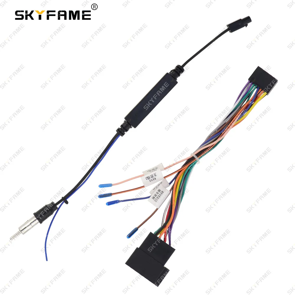 Skyfame อะแดปเตอร์ควบคุมสายไฟในรถ16pin สายไฟวิทยุระบบแอนดรอยด์สำหรับ A50 Jac Iev