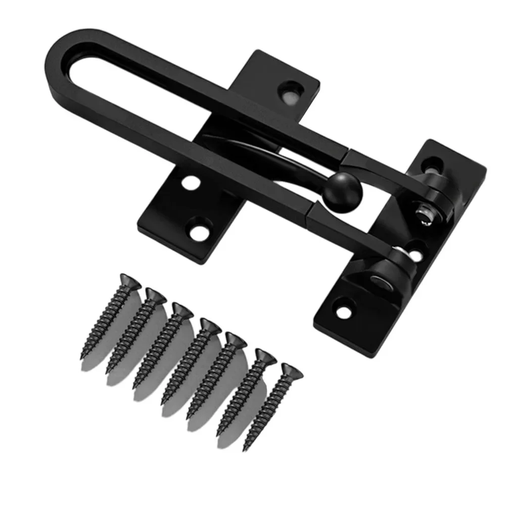 Secure Home Door Latch Zinc Alloy Lock with Antitheft Chain and Convenient Locking Mechanism Easy Installation