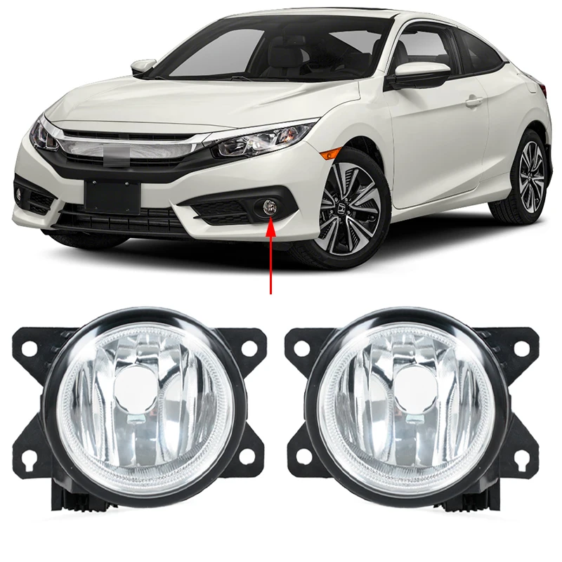 Car Accessories Front Bumper Fog Light Lamp For Honda Civic 2016 2017 2018 2019 Foglight Foglamp No Bulb