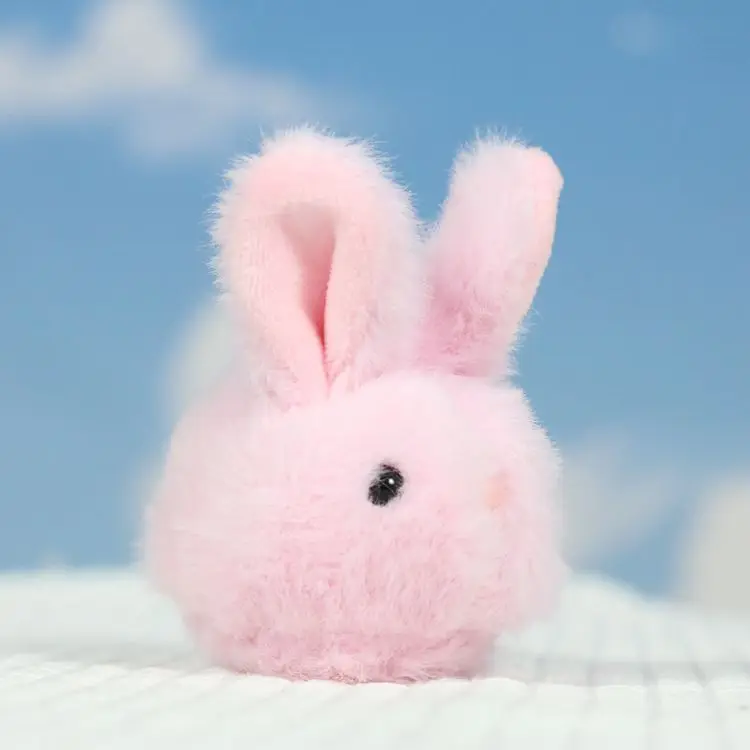 Colgante de conejo pequeño de 6cm, juguete de peluche suave de conejo de dibujos animados, Mini bolsa de muñeca, adorno, llavero, Decoración, regalo