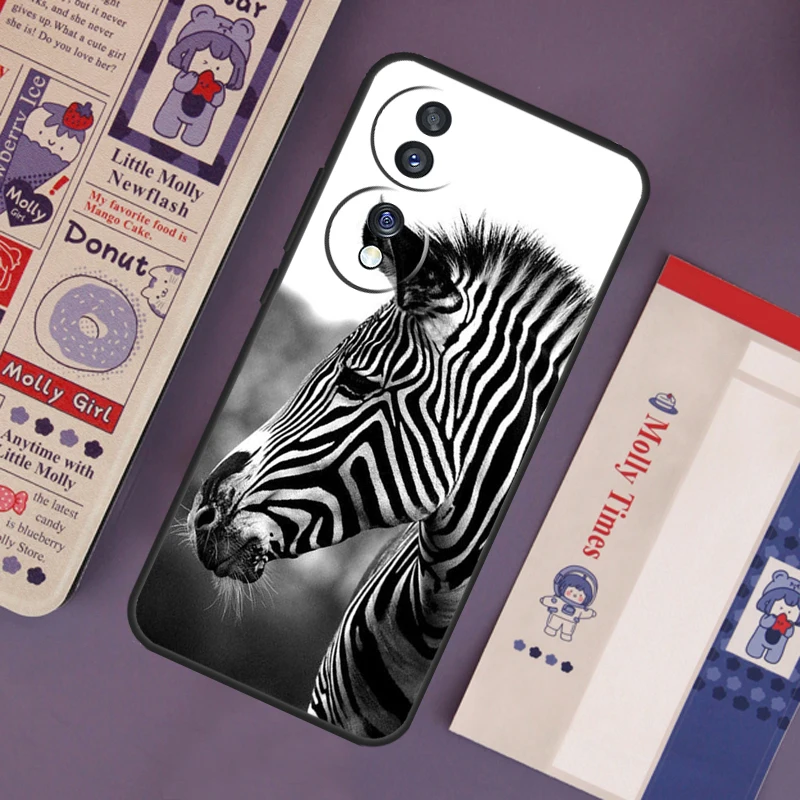 Zebra Phone Case For Honor X8a X9a X7a X6 X7 X8 X9 8X 9X Magic 5 4 Lite 10 50 70 90 Lite Cover