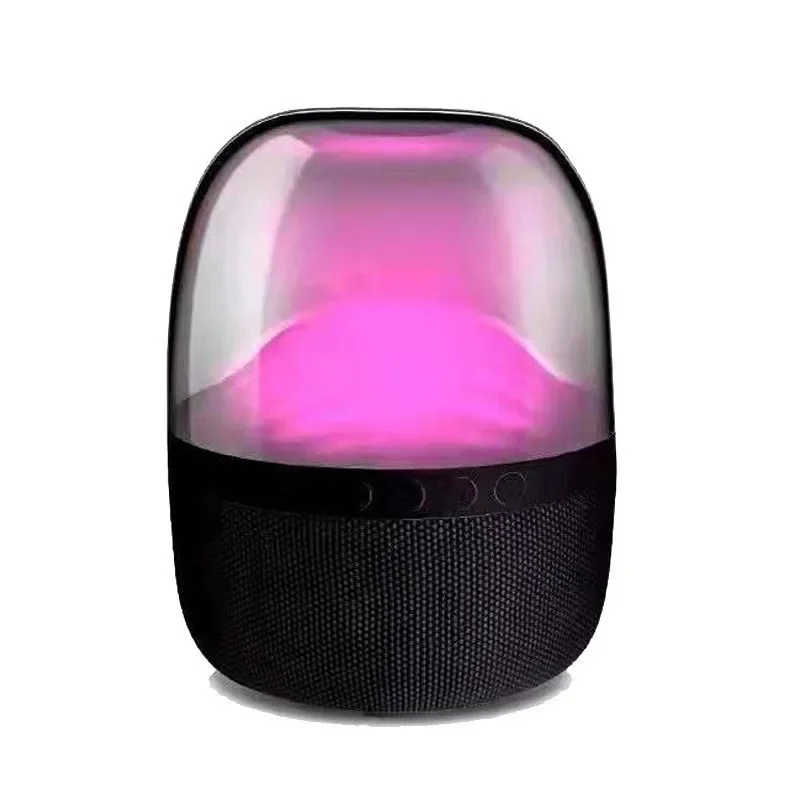 Transparent acrylic portable wireless Bluetooth RGB dazzling light Bluetooth speaker