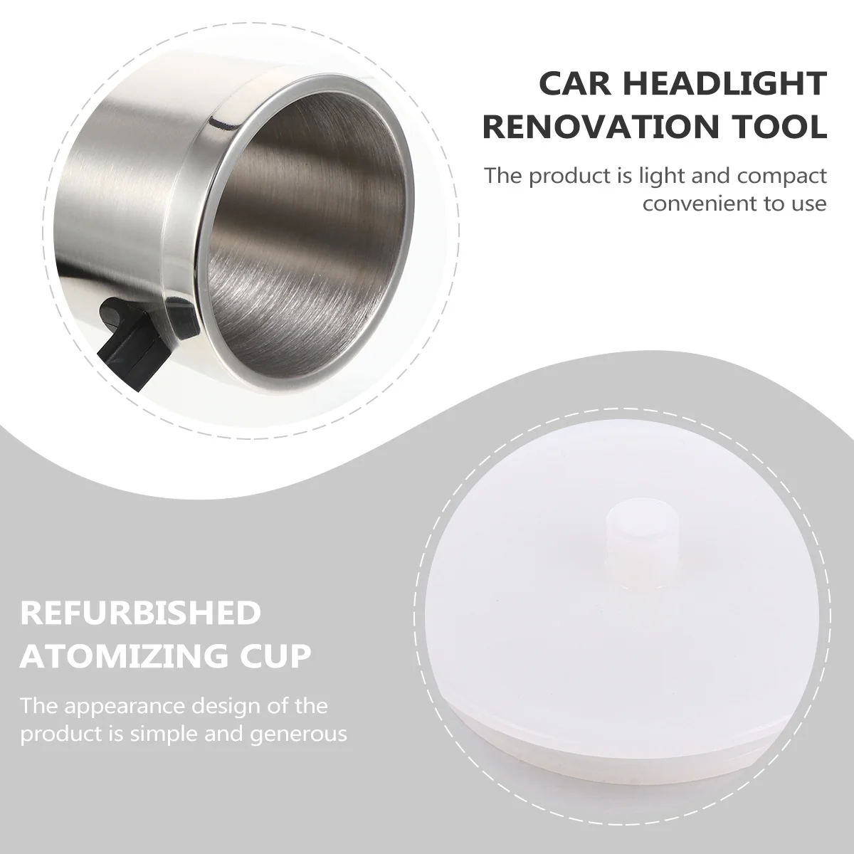 

1 set 1 Set Car Headlight Polishing Cup Atomizing Cup For Headlight Restoration Tool Durable Auto Repair Accessories