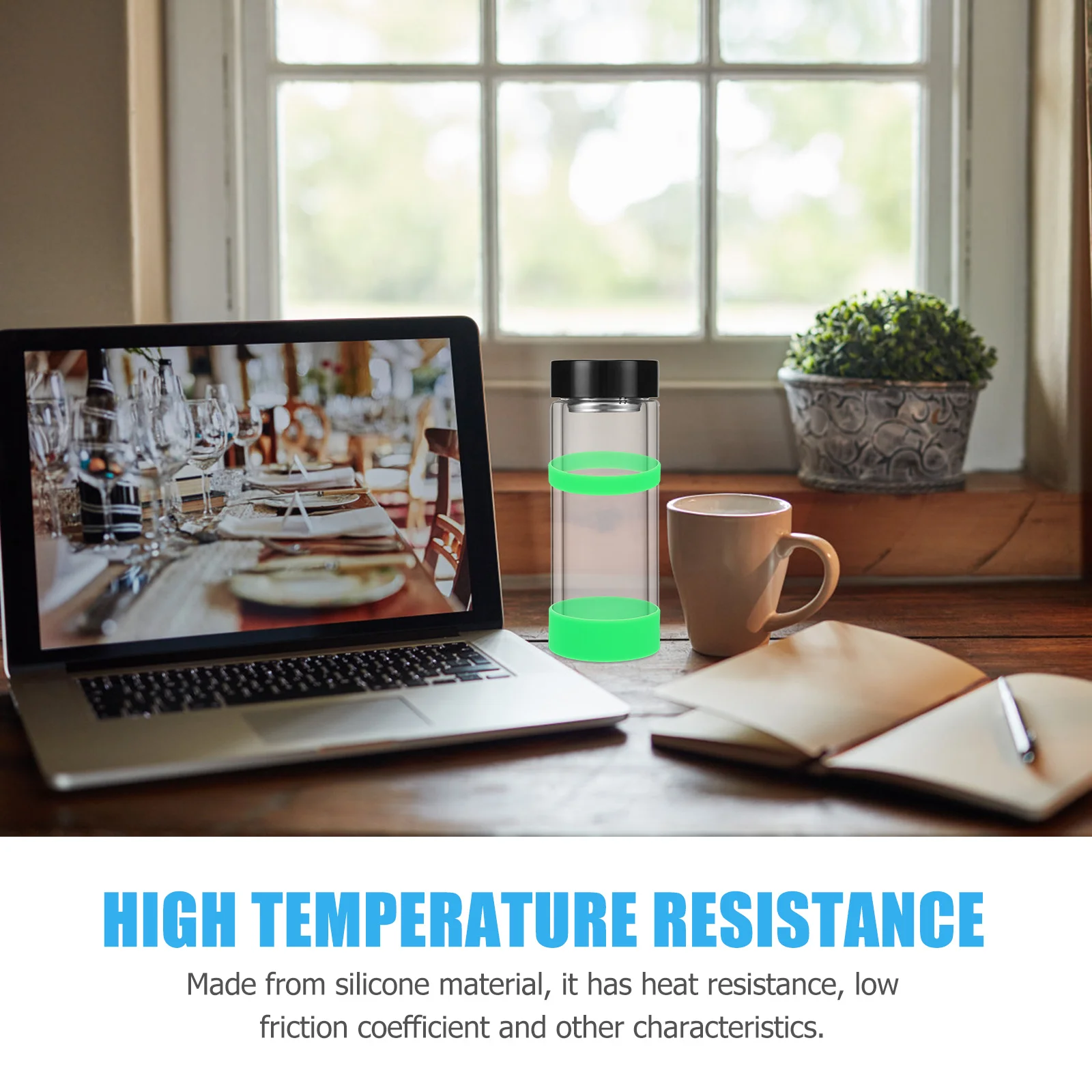 

10Pcs Silicone Heat Tape for Sublimation Tumbler Bands High Temperature Resistance Solvent Proof Lightweight