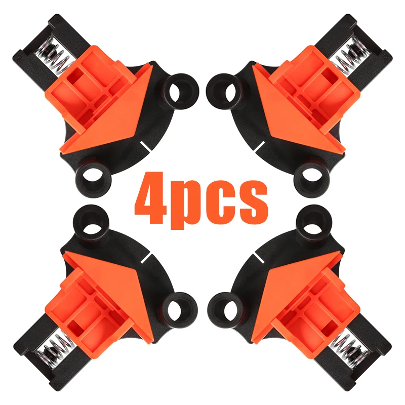 4pcs 60 90 120 Degree Woodworking ClampRight Angle Fixing Clips Picture Frame Corner Clamp Woodworking Hand DIY Fixture Tool