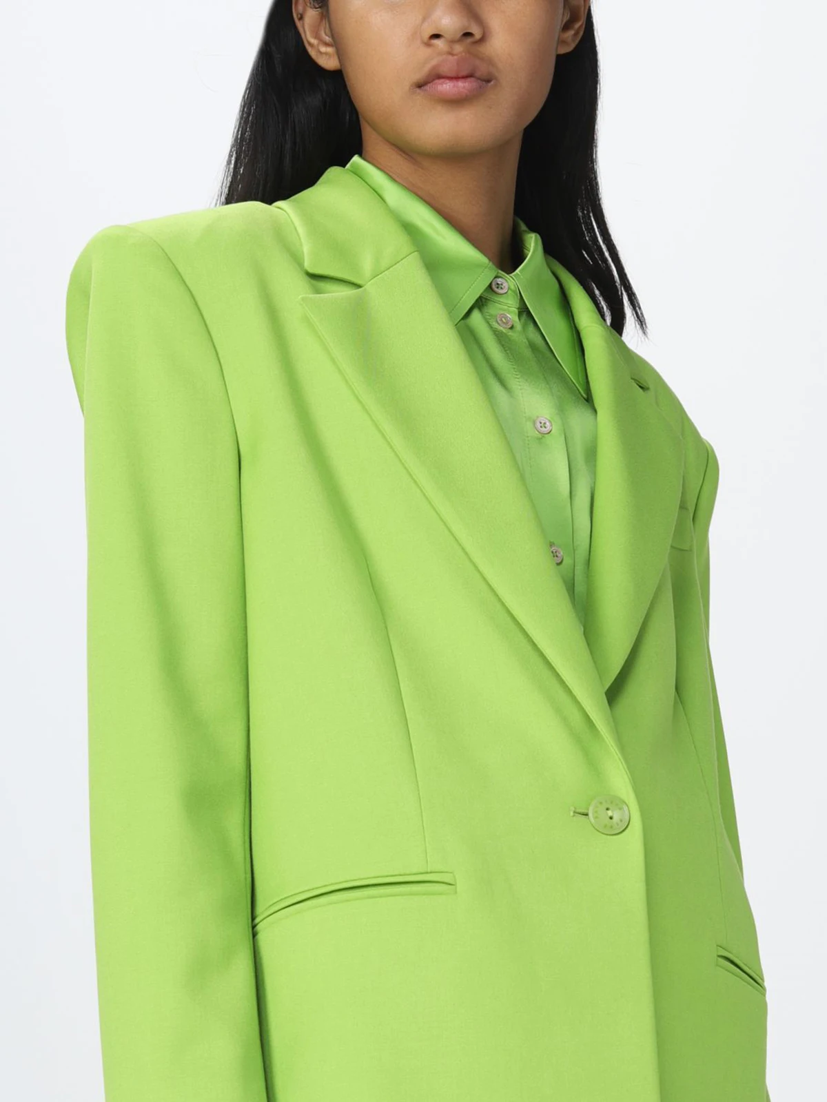 Simple Green Pants Suits Designed Slim Fit Blazer Office Lady One Button Casual Daily Formal Party Dresses Custom Made