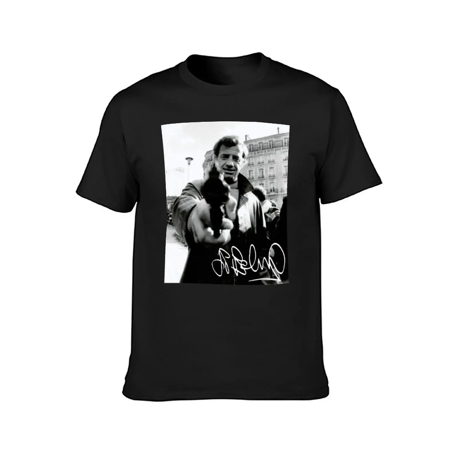 Jean Paul Belmondo, rip Jean-Paul Belmondo, jean paul belmondo autograph T-Shirt customs design your own sports fans men clothes