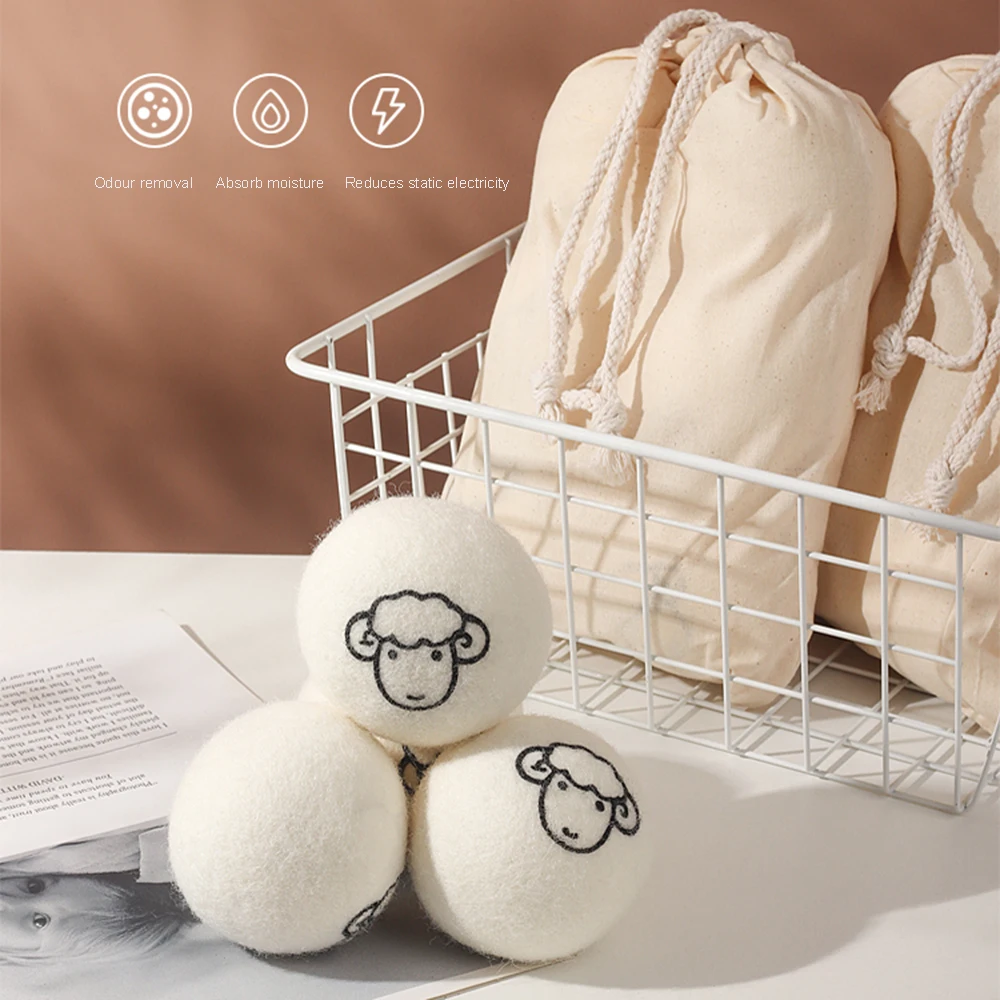 Reusable Wool Dryer Balls Softener Laundry Home Washing 4/5/6/7/8/9/10cm Fleece Dry Kit Ball Useful Washing Machine Accessories