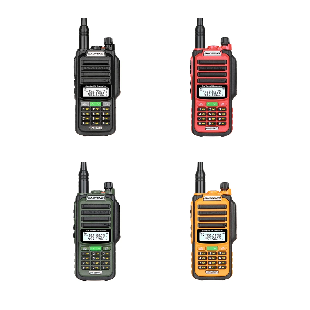 Baofeng-Walkie Talkie impermeável, rádio de dupla banda, atualizado de UV-98 PRO, IP68