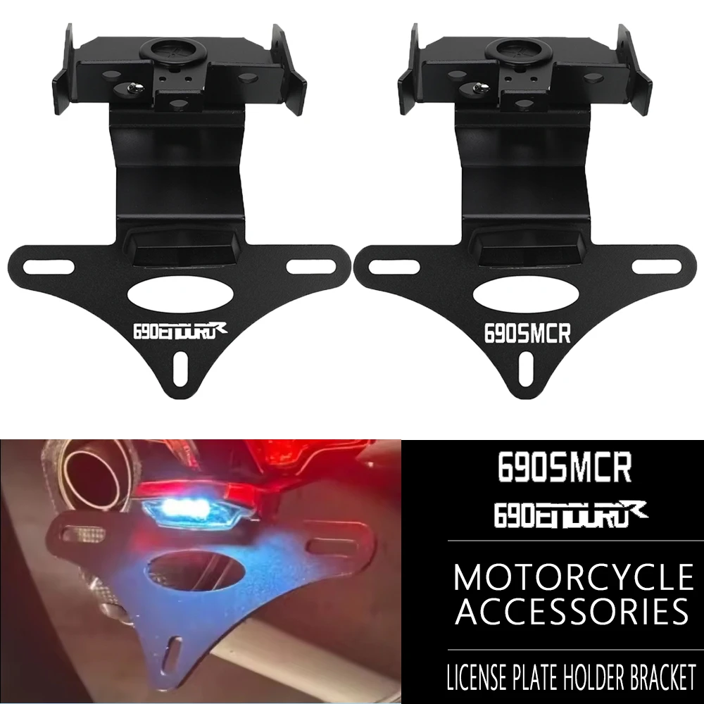 

Motorcycle License Number Plate Bracket Rear Turn Signal Lamp Holder For Gas Gas ES SM 700 ABS FOR KTM 690SMCR 690 Enduro R ABS