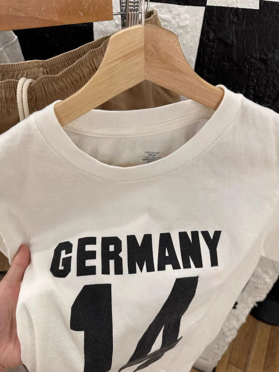 Camiseta de manga curta feminina, camiseta com gola O, streetwear vintage, tops de algodão branco, moda verão, novo, estampa de 14 letras, Y2k