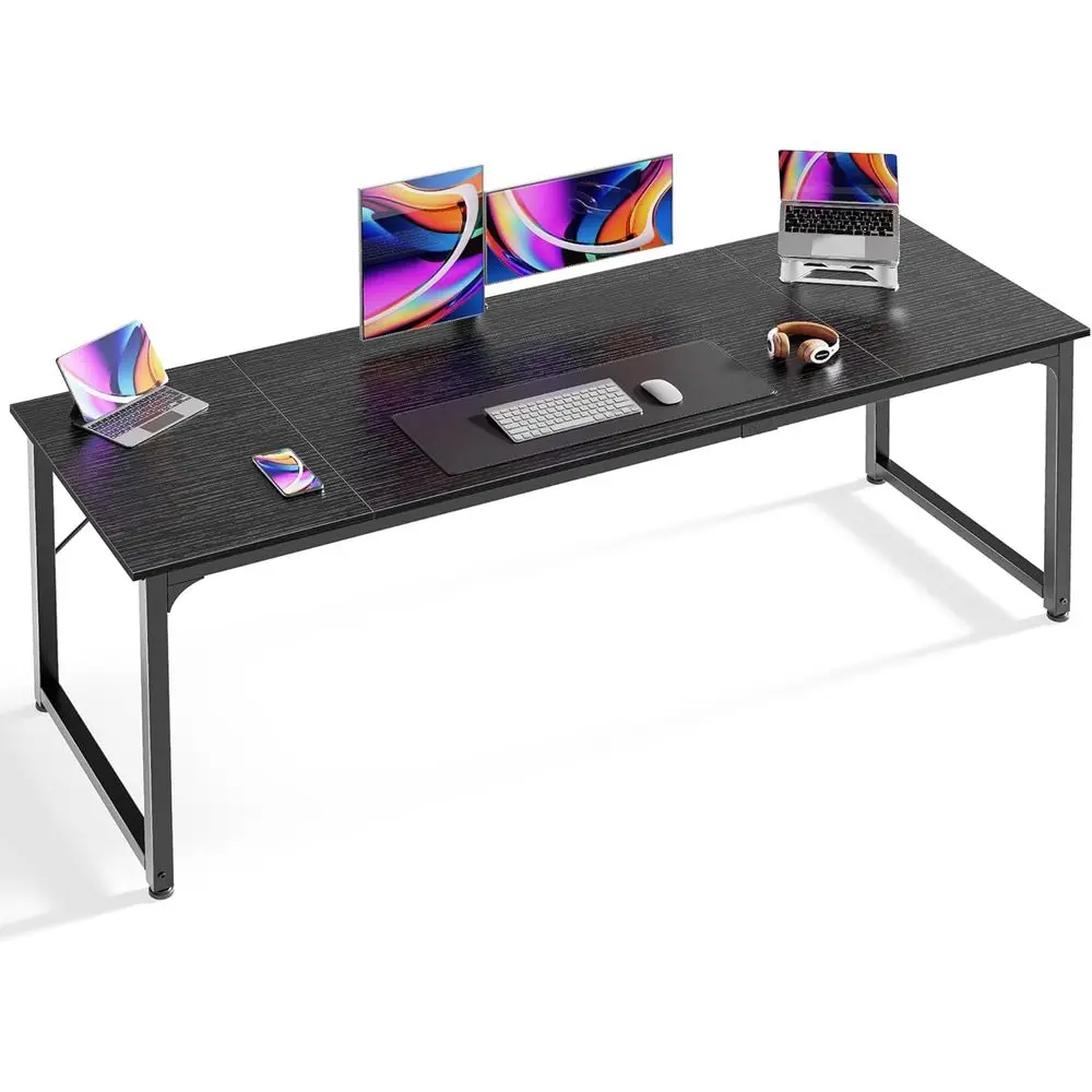 

Компьютерный стол, офисный стол 70 дюймов, игровой стол с местом для хранения, письменный стол, рабочий стол для дома или офиса, для учебы, длинный простой стол, большой