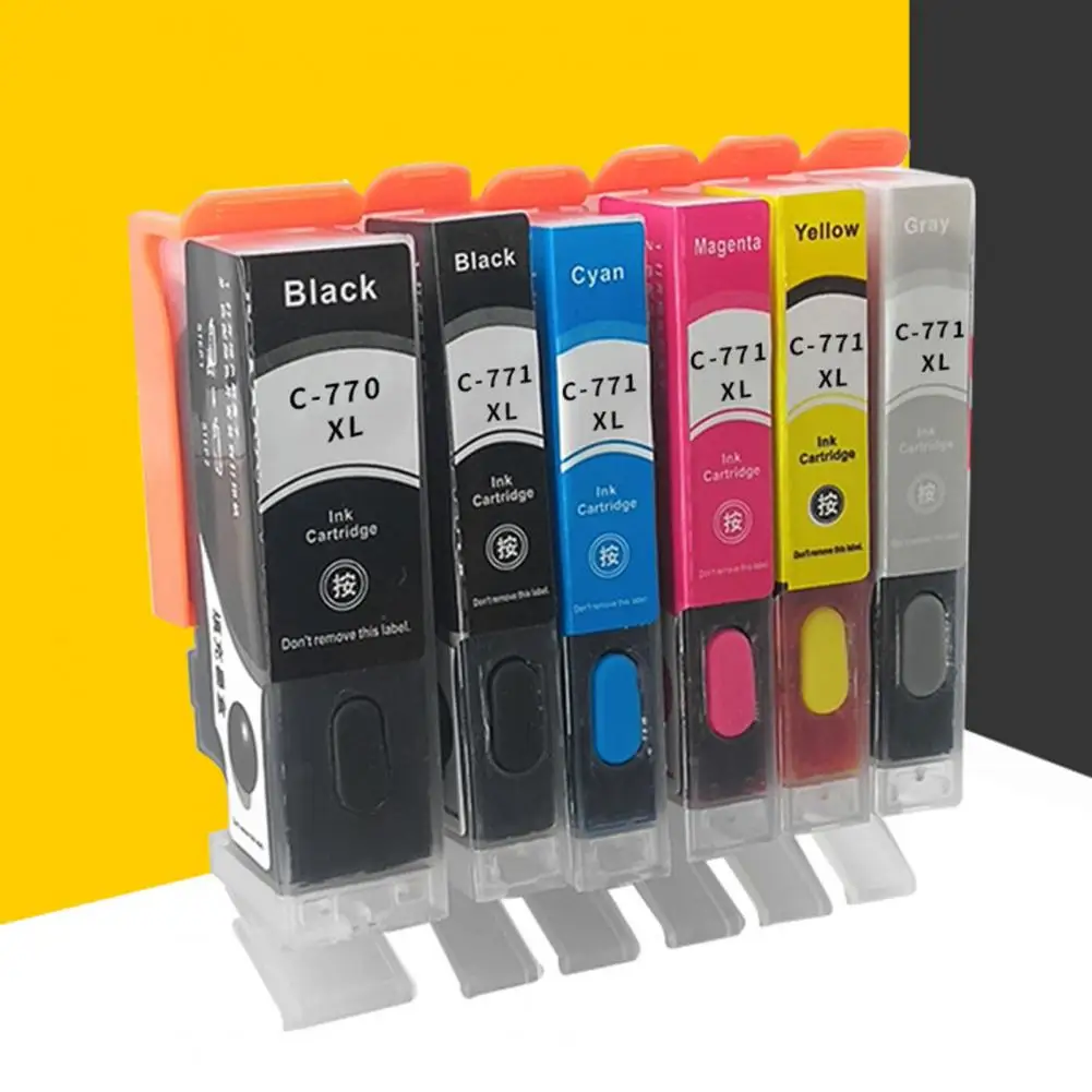 Navulbare Inktcartridges Verbeterde Chip Hoge Output 6 Kleuren Inktcartridge Voor Mg5770/Mg6870/Mg7770/Ts5070/Ts6070/Ts8070