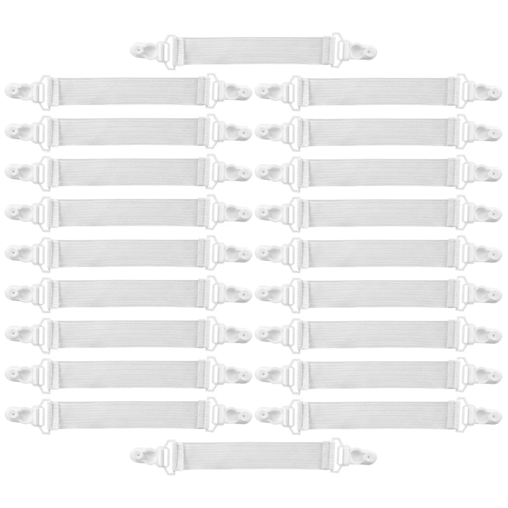 

20pcs Bed Sheet Clips Mattress Straps Sheets Gripper Firm Tight Keep Sheets Place Corner Fasteners Bedding Organizer Home