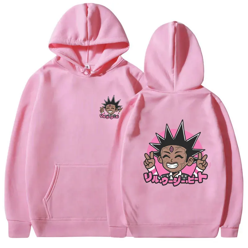 Sweat à capuche unisexe Rared Lil Uzi Vert pour hommes et femmes, bande rose, meme drôle, mode hip hop, streetwear vintage, sweats à capuche