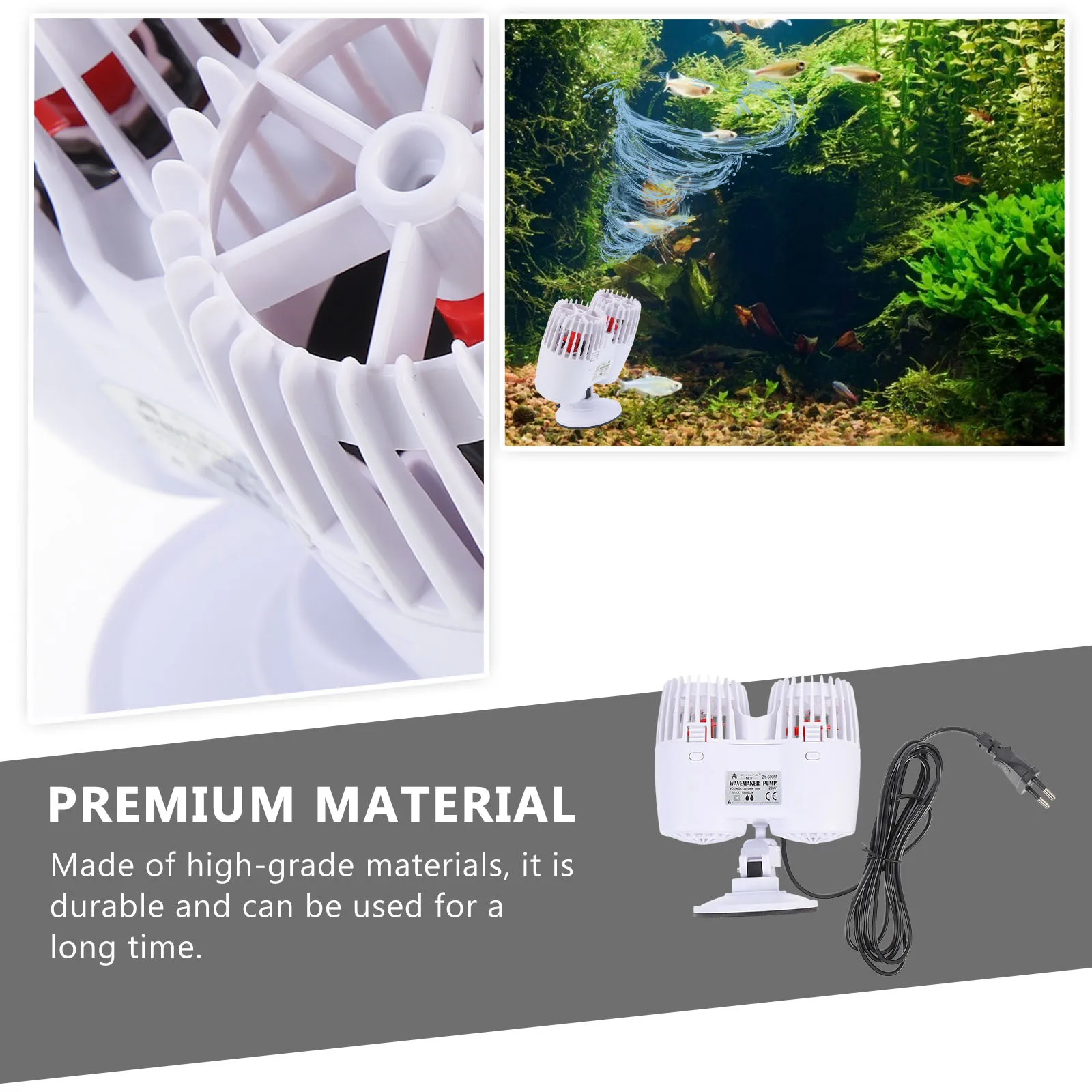 

Aquarium Wave Maker Fish Tank Circulation Pump Eu Plug Dense Filter Cover Small Fish Protection Plastic Wave Maker Pump