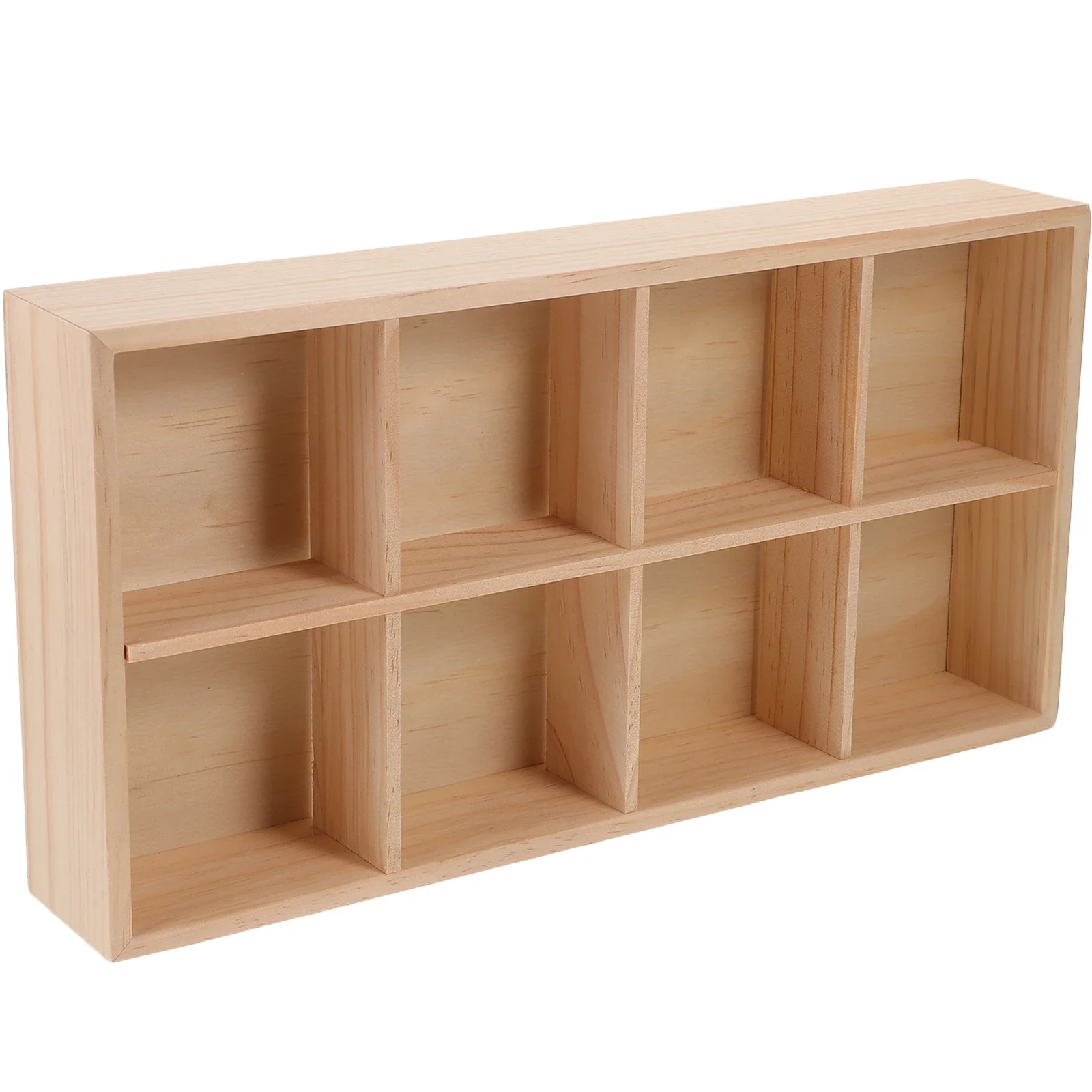 

1pc Wooden Divided Storage Box Tea Bag Food Container Compartment Snack Candy Box Dried Fruit Serving Tray Sugar Packet Holder