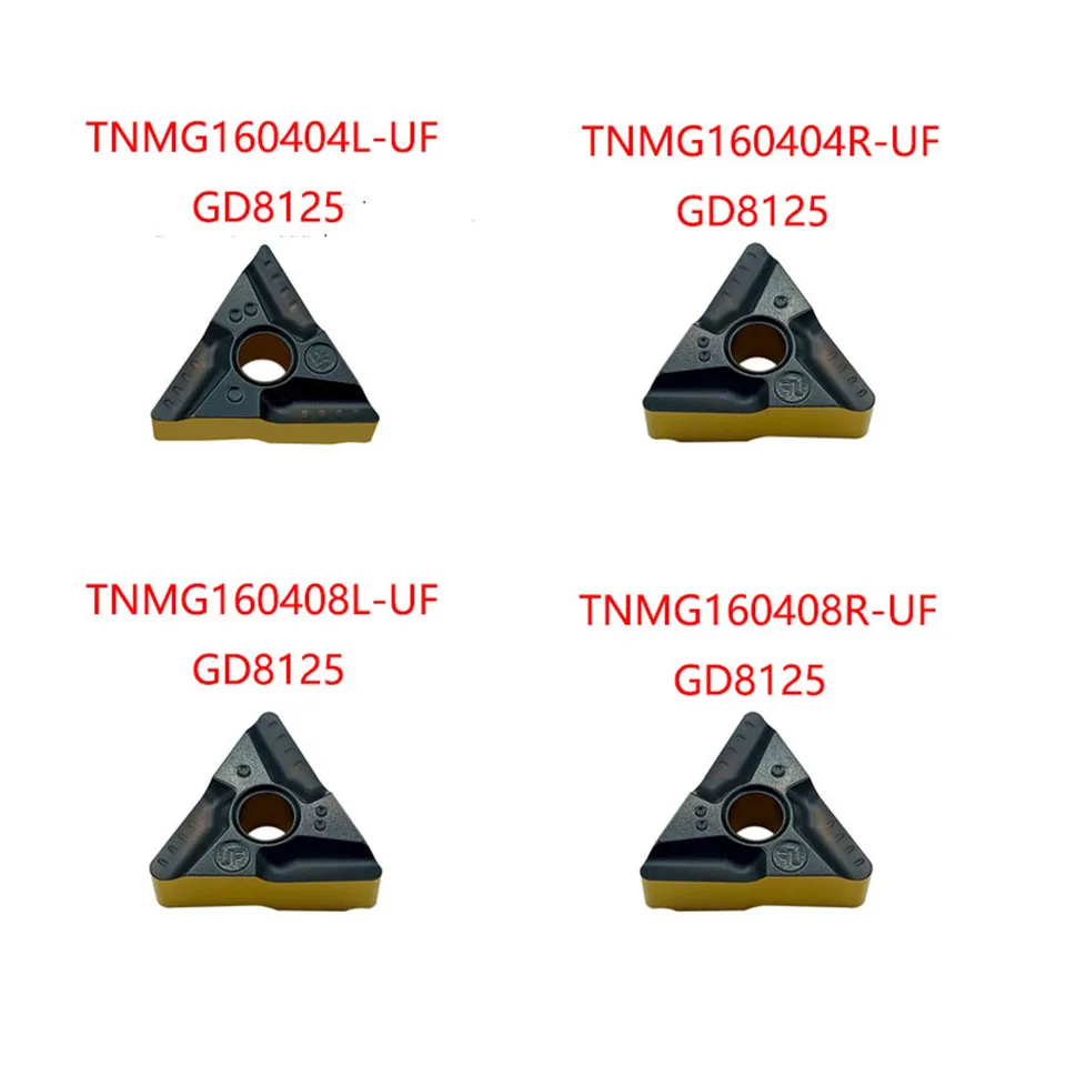 TNMG160404R UF High quality carbide inserts Original cylindrical turning tool TNMG160408 Hardened steel Stainless steel