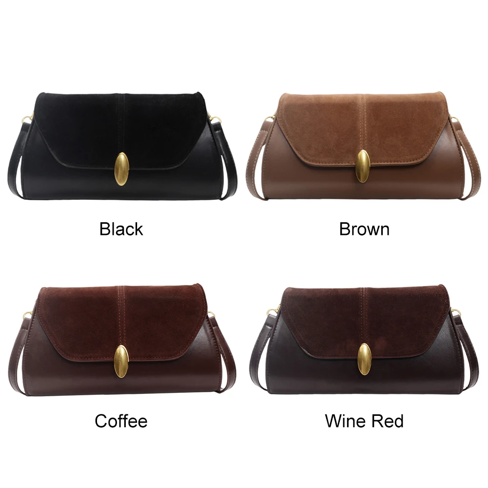 

Модная сумка через плечо из искусственной кожи, стильная сумка через плечо, большая вместительная винтажная маленькая сумка-тоут с клапаном, уличная дорожная сумка