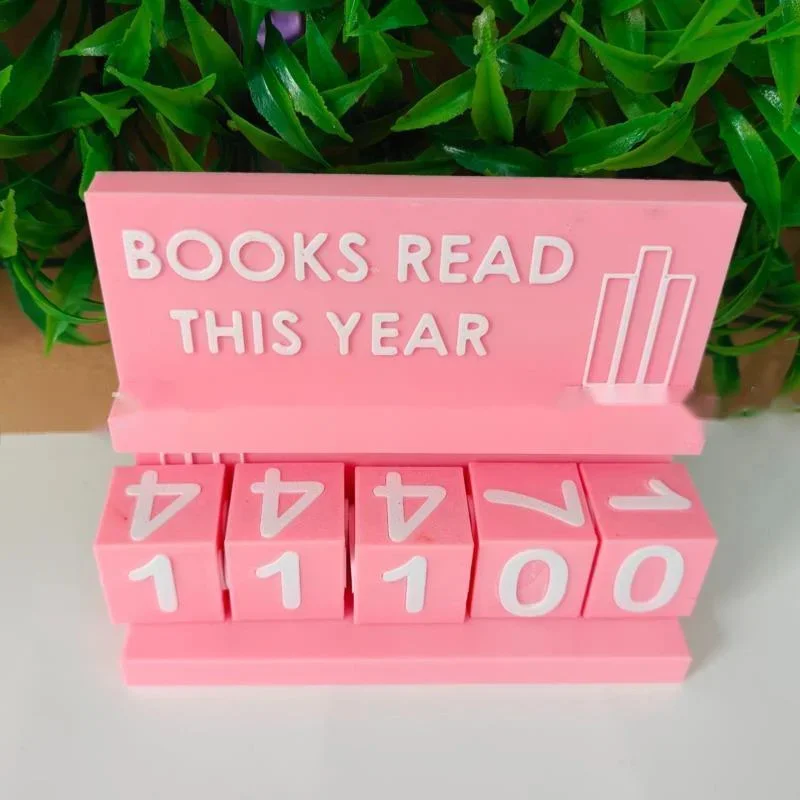 

Plastic Decorative Book Tracker Yearly Reading Log Display Bookshelf Counter Classroom Gift Christmas Calendar Librarian Desk
